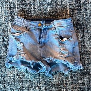 Distressed Denim Women Shorts